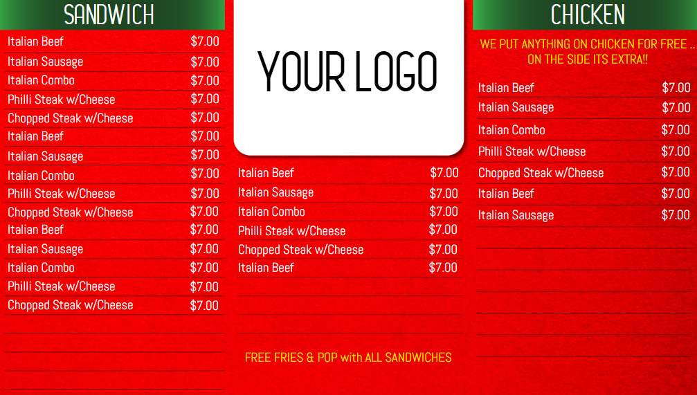 Menu List