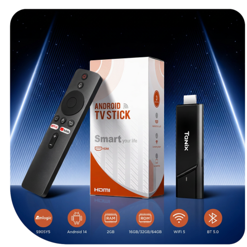 TX9 digital signage player stick connected to a TV via HDMI