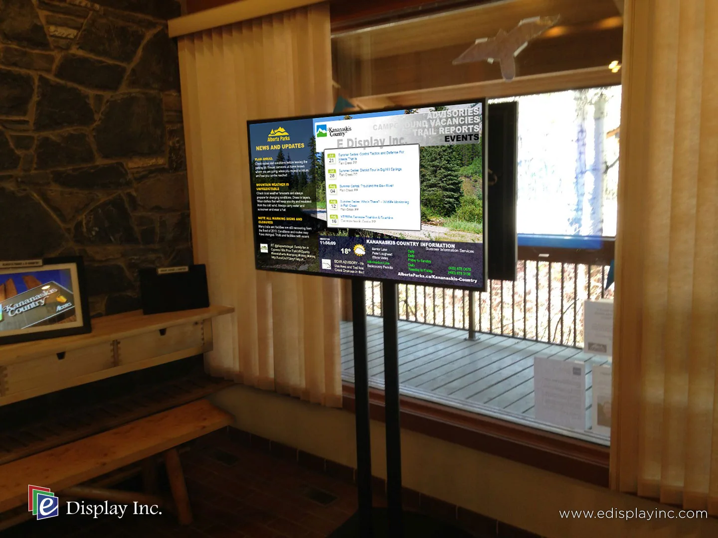 E Display Deploys Digital Signage and Audience Measurement Solution at Alberta Parks Visitor Information Centre