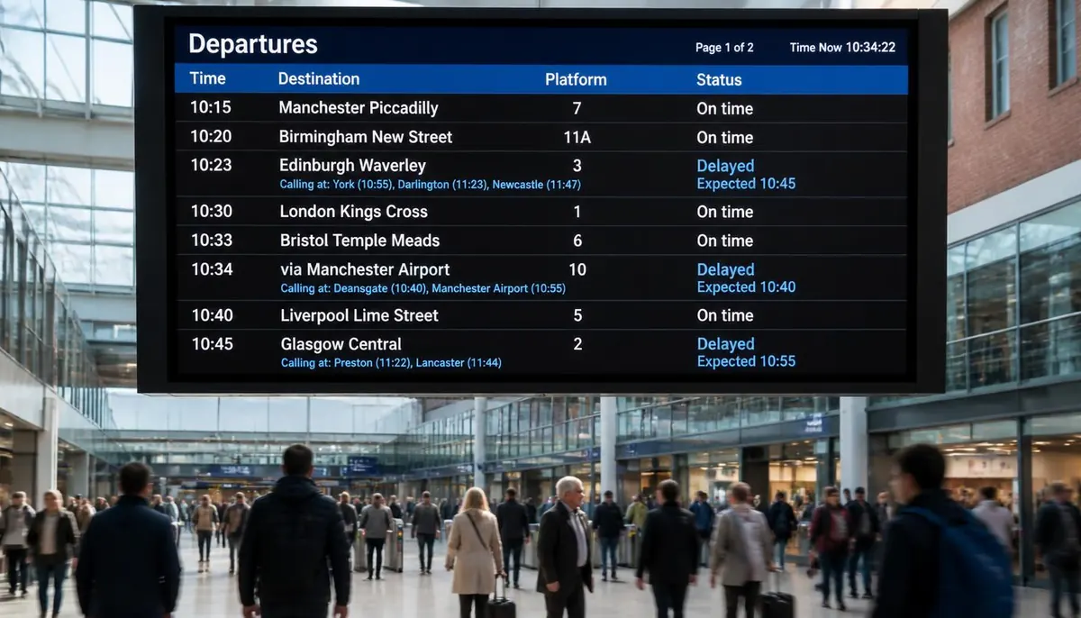 Transportation Digital Signage: Real-Time Schedules, Wayfinding & Passenger Alerts