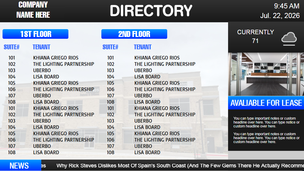 Building Directory