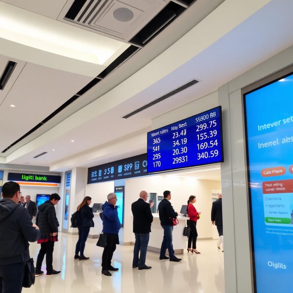 Banking & Financial digital signage example 2