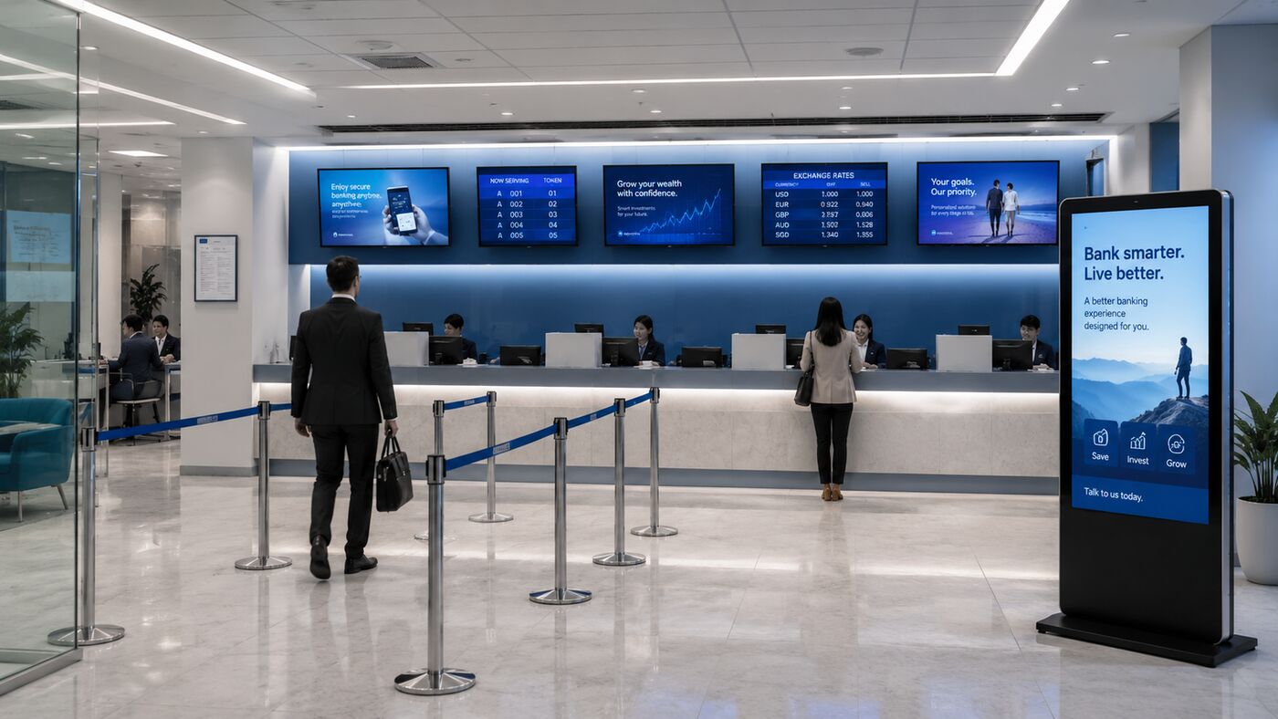 Banking & Financial digital signage