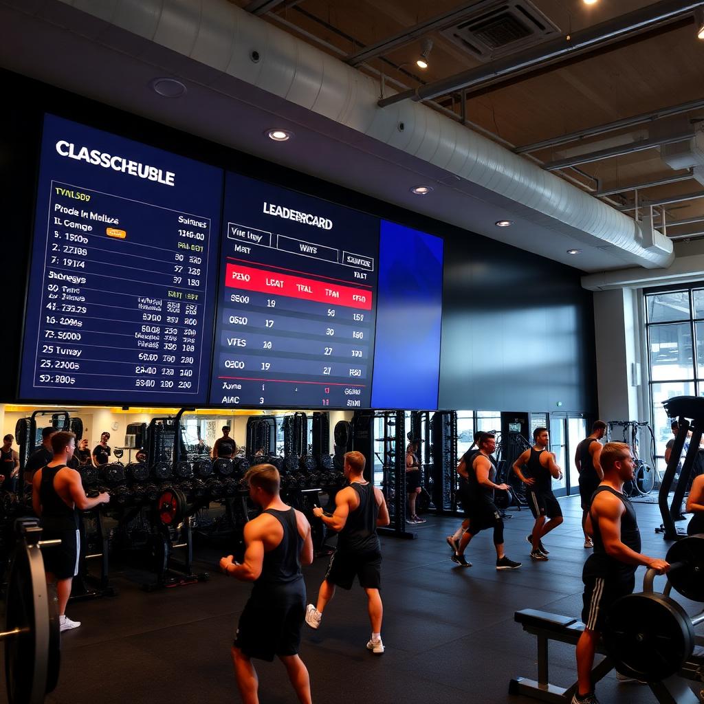 Fitness & Gyms digital signage example 2