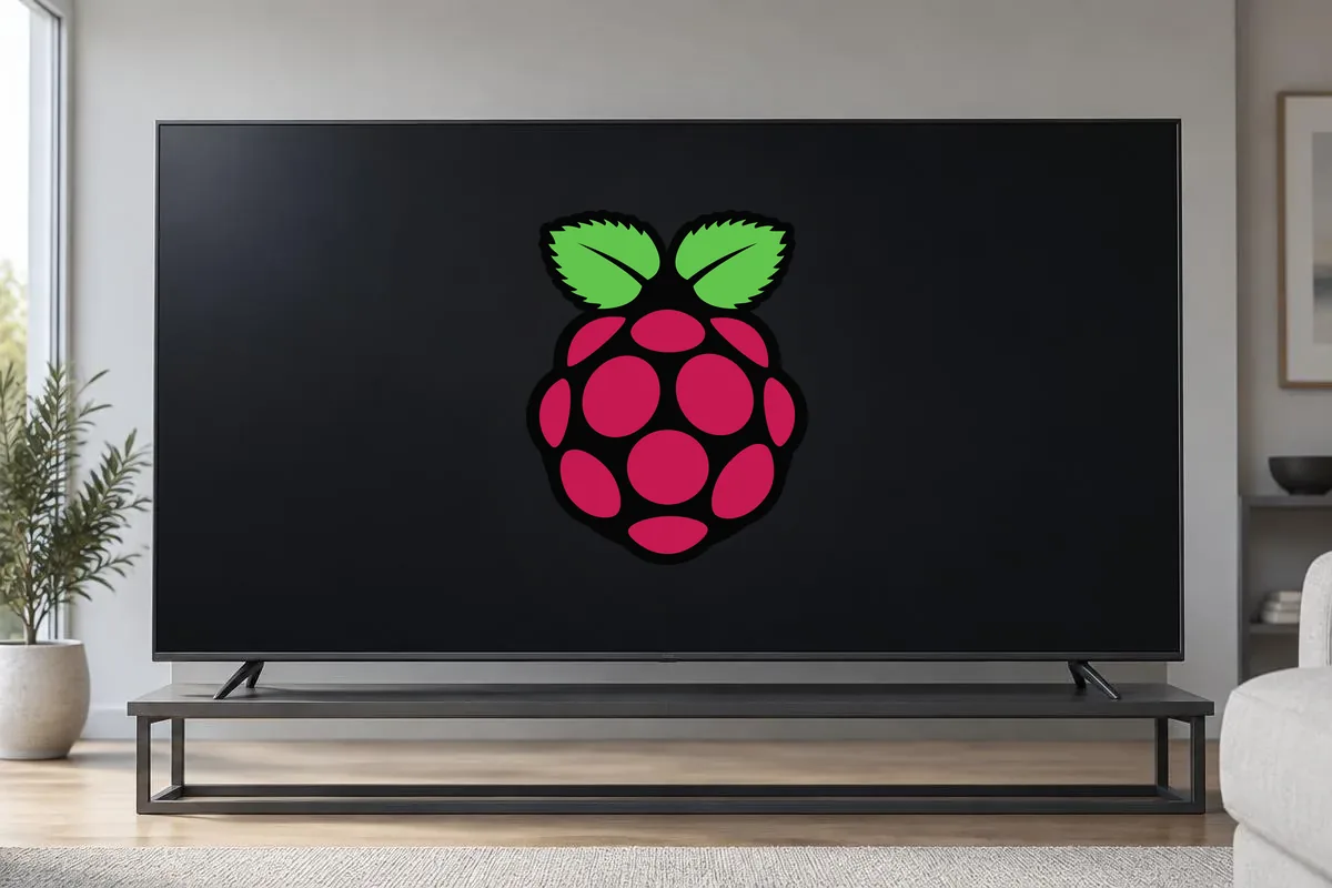 Television using a Raspberry Pi as a digital signage media player