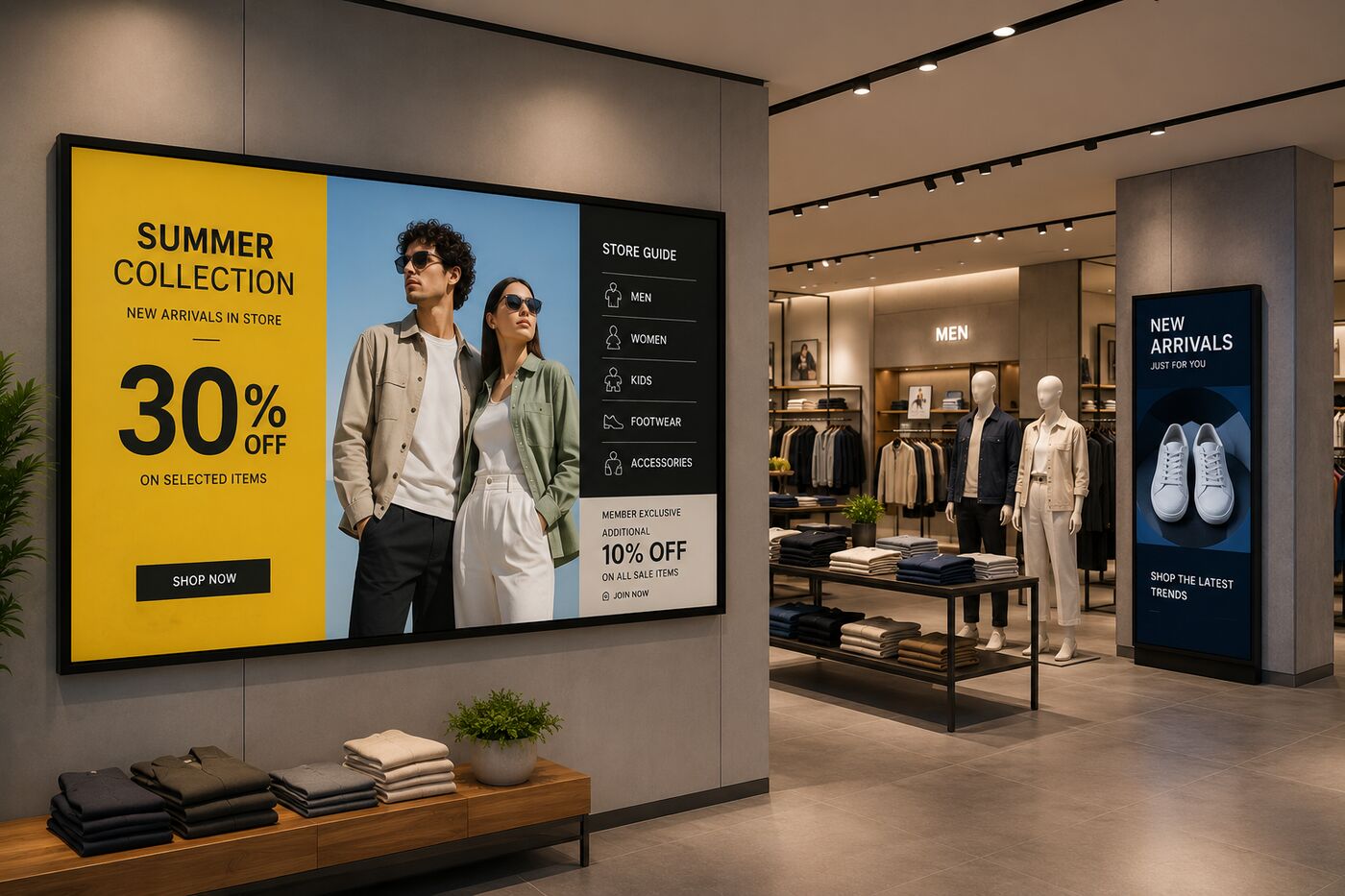 Retail digital signage